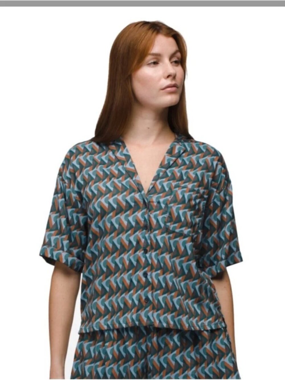 prAna Iguala Top High Tide Retro Geo Large NWT Retail 79.00